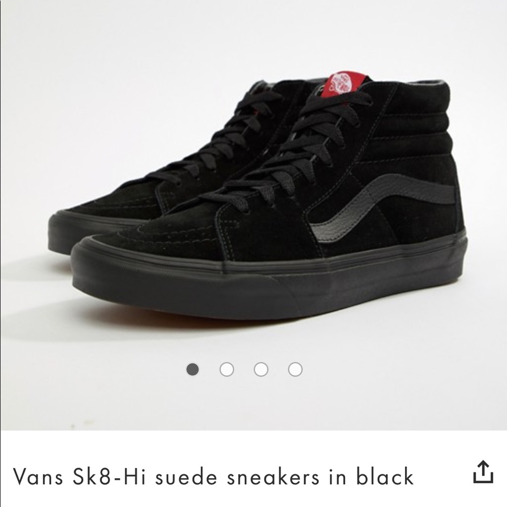 Vans Sk8 Hi Sneakers all black suede